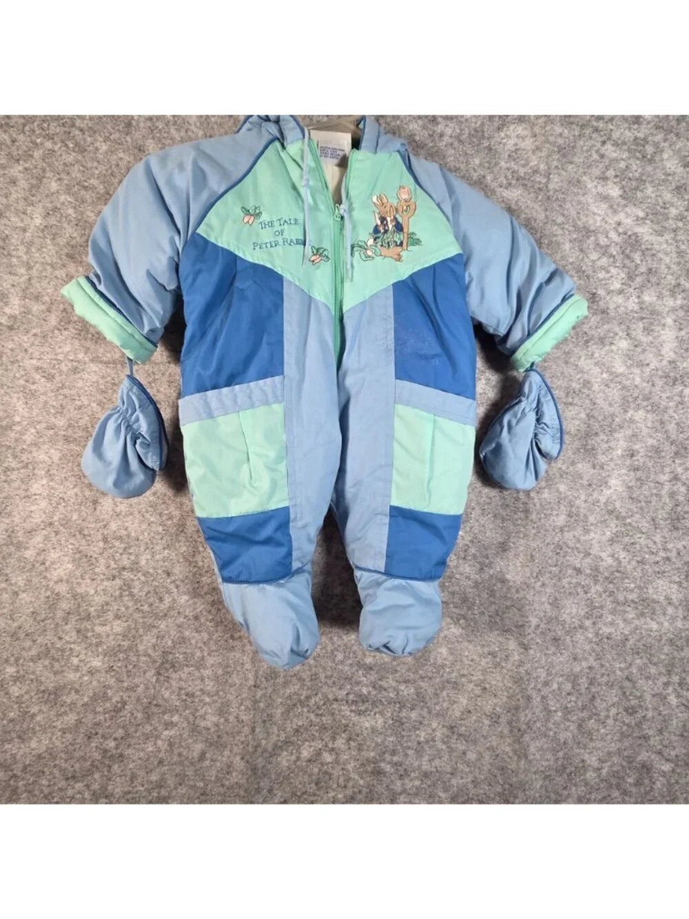 Vintage Snowsuit Beatrix Potter Peter Rabbit Baby Bunting Winter Suit 6 Months
